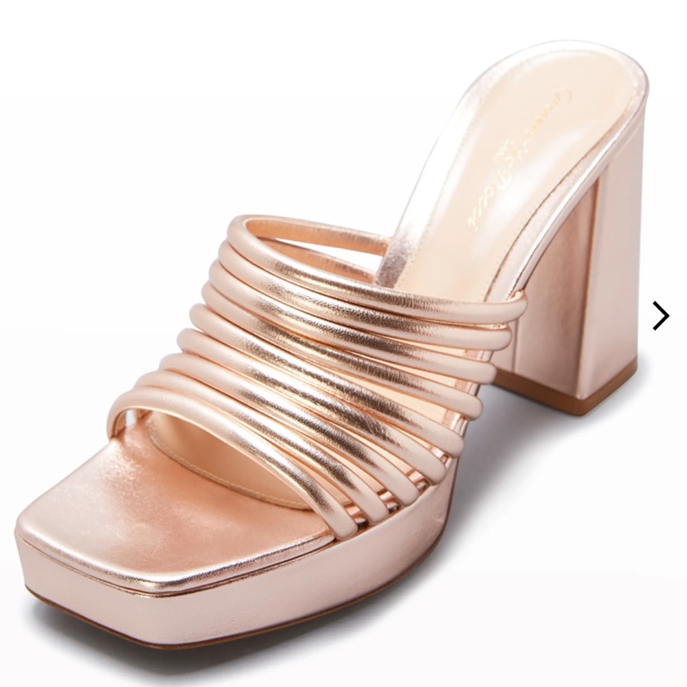 Gianvito Rossi Metallic Platform Mule
